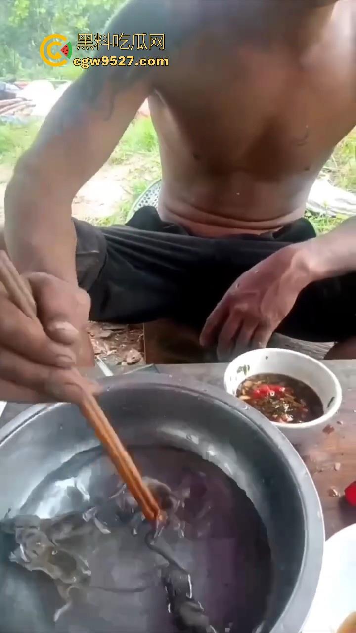 不是哥们这都能生吃呀!真不怕得病?真的极其重口,生吞小老鼠,也不怕得病 !-2