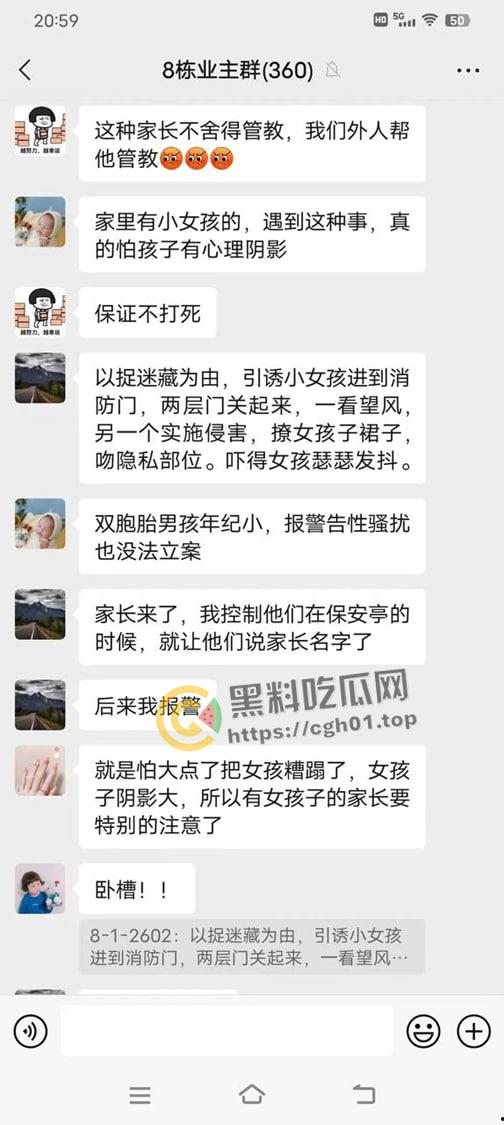 6年纪双胞胎男孩配合他人在小区内哄骗猥亵多名女孩 小畜生被其他家长暴打 抓捕现场曝光-8