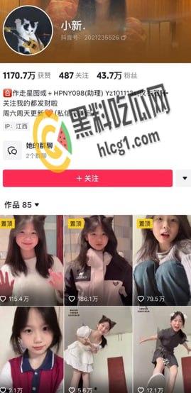 抖音快手双平台萝莉系网红博主 总计50w粉丝小新 在外网做福利姬视频流出！