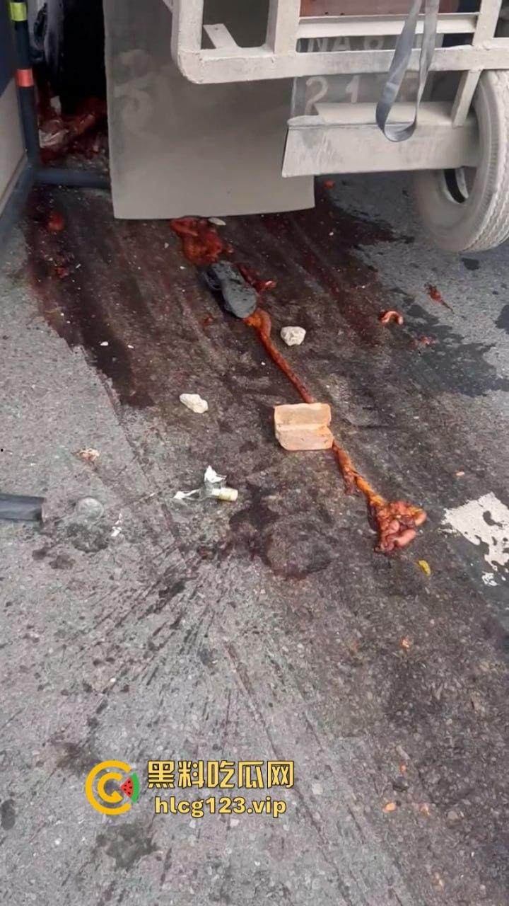 血腥慎点!太惨烈!尼泊尔一男子遭货车碾压拖行 “肠子都出来了!”-5